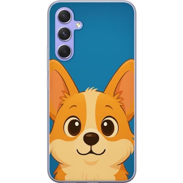 Samsung Galaxy A54 Genomskinligt Skal Hello Corgi