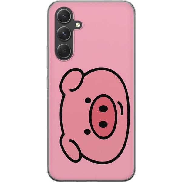 Samsung Galaxy A55 Gennemsigtig cover Kawaii Piggy