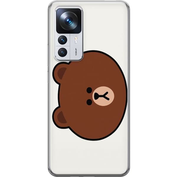 Xiaomi 12T Pro Läpinäkyvä kuori line friends brown