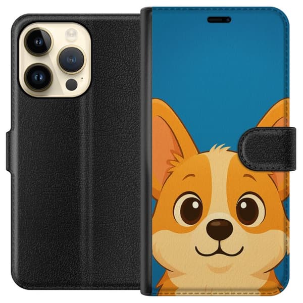 Apple iPhone 14 Pro Tegnebogsetui Hello Corgi