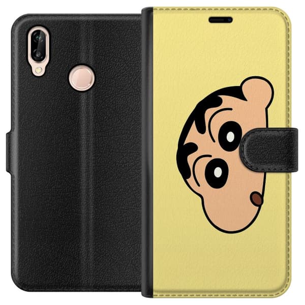 Huawei P20 lite Lompakkokotelo Peeking Shinchan