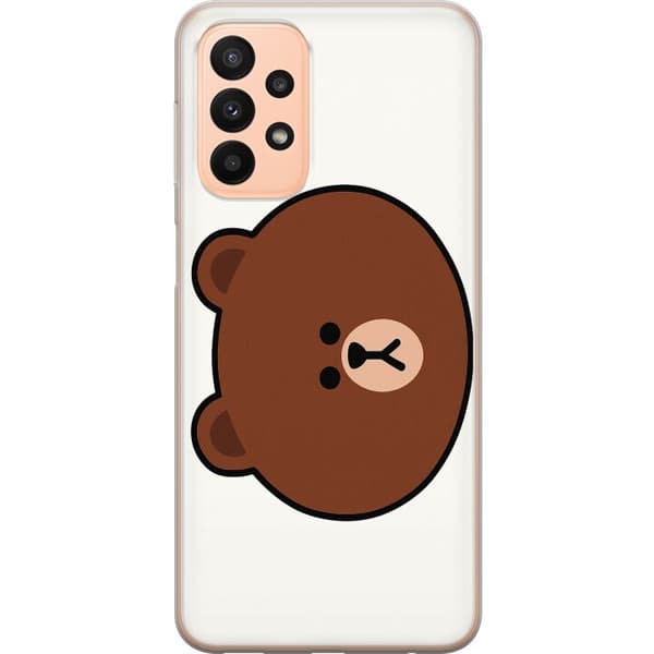 Samsung Galaxy A23 5G Genomskinligt Skal line friends brown