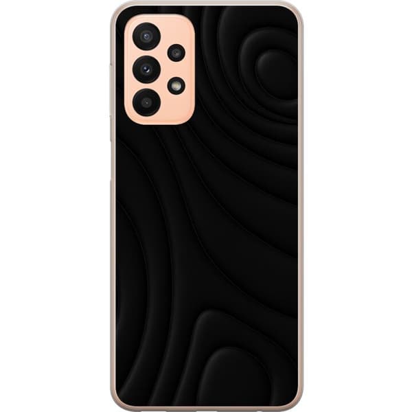 Samsung Galaxy A23 5G Genomskinligt Skal Black Waves