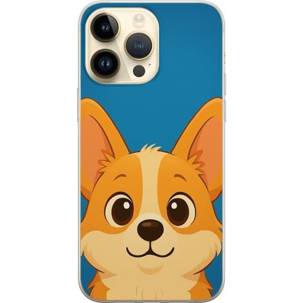 Apple iPhone 14 Pro Max Läpinäkyvä kuori Hello Corgi