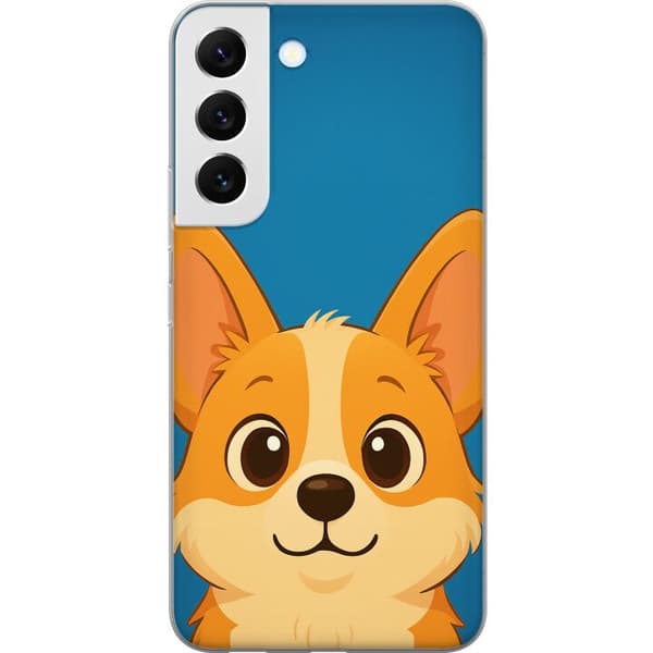 Samsung Galaxy S22 5G Läpinäkyvä kuori Hello Corgi