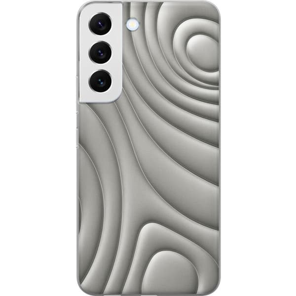 Samsung Galaxy S22 5G Genomskinligt Skal Silver Waves