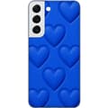 Miniatyrbillede 1 af 3: Samsung Galaxy S22 5G Gennemsigtig cover Blå Hjerter