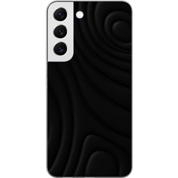 Samsung Galaxy S22 5G Gennemsigtig cover Sorte Bølger