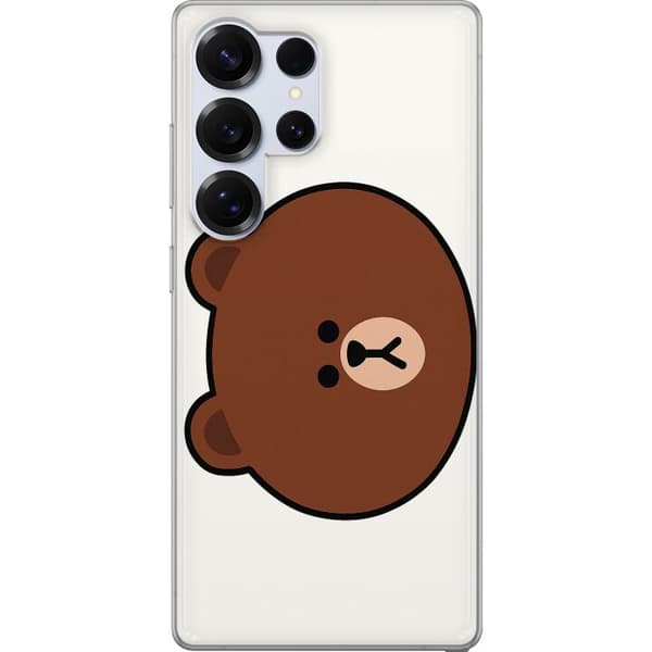 Samsung Galaxy S25 Ultra Gennemsigtig cover line friends brown