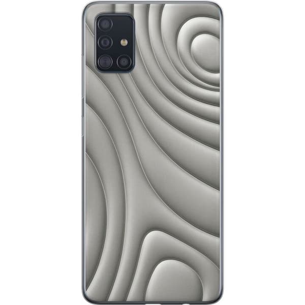 Samsung Galaxy A51 Läpinäkyvä kuori Hopea-aallot