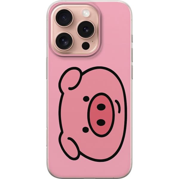Apple iPhone 16 Pro Gjennomsiktig deksel Kawaii Piggy
