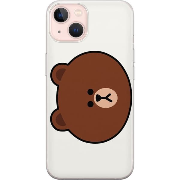 Apple iPhone 13 Gennemsigtig cover line friends brown