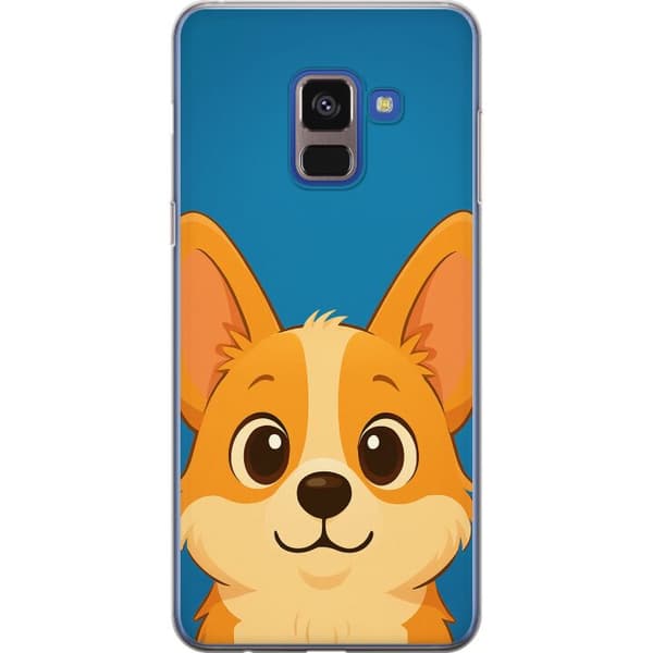 Samsung Galaxy A8 (2018) Gjennomsiktig deksel Hello Corgi