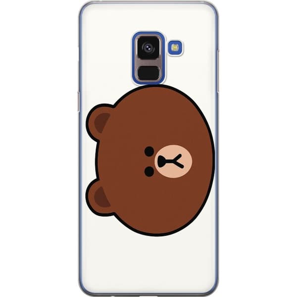 Samsung Galaxy A8 (2018) Gjennomsiktig deksel line friends brown