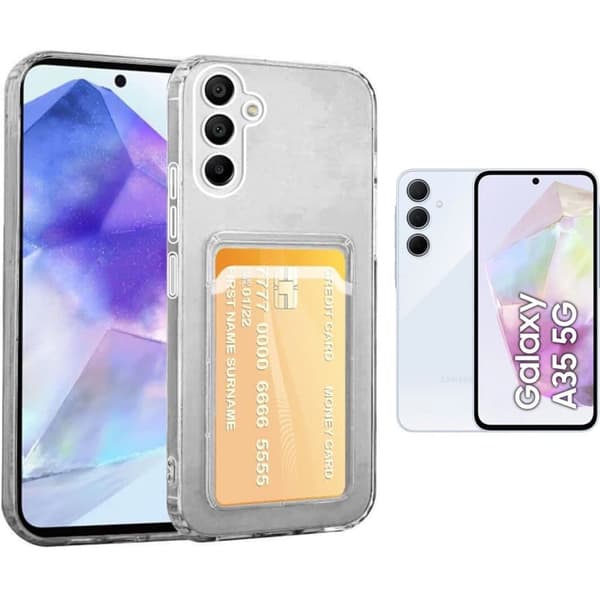 Samsung Galaxy A35 skal korthållare mobilskal slot