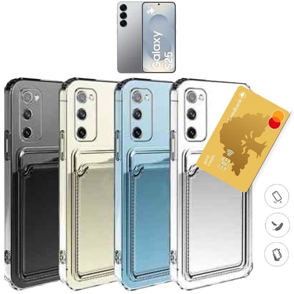 Samsung Galaxy S25 skal korthållare mobilskal slot