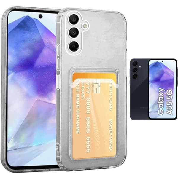 Samsung Galaxy A55 skal korthållare mobilskal slot