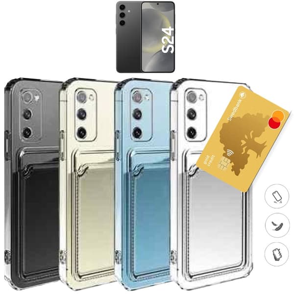 Samsung Galaxy S24 skal korthållare mobilskal slot