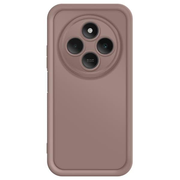 Coque för Xiaomi Redmi 14C Silikon Mjuk Beröring Höjda Kantar Brun