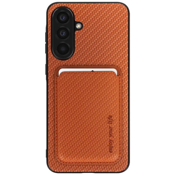 Skyddsskal för Samsung Galaxy A56 Med avtagbar kortficka Brun