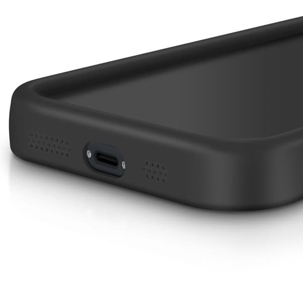 Siliconfodral för iPhone 14 Mjuk Beröring Förhöjda Kanter Svart