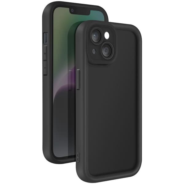 Siliconfodral för iPhone 14 Mjuk Beröring Förhöjda Kanter Svart