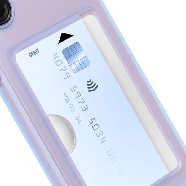 Coque för Samsung A26 Kortficka Silikon Soft touch Original Samsung Blå