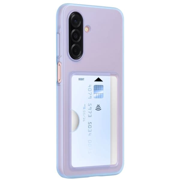 Coque för Samsung A26 Kortficka Silikon Soft touch Original Samsung Blå