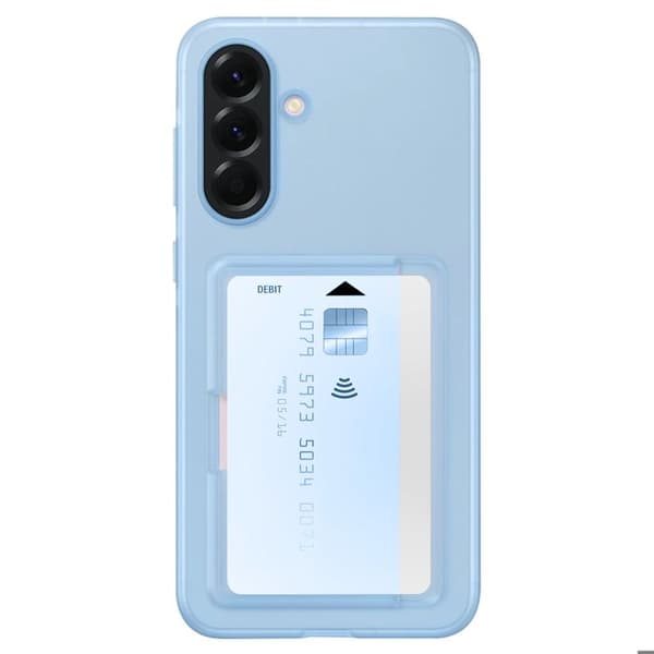 Coque för Samsung A56 med kortfack Silikongummi Soft touch Original Samsung Blå