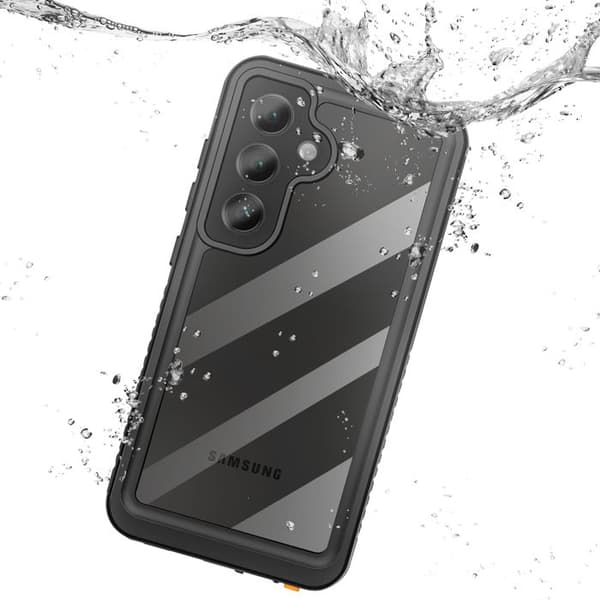 Helhetsfodral för Samsung Galaxy S24 FE Vattentålig IP68 Stötbeständig Redpepper Transparent