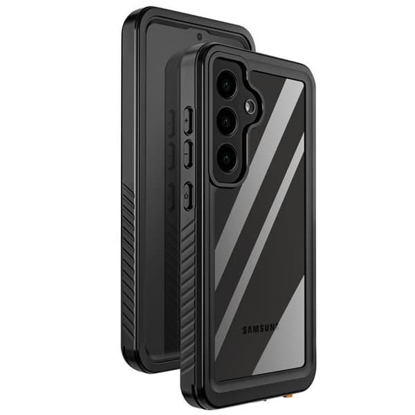 Helhetsfodral för Samsung Galaxy S24 FE Vattentålig IP68 Stötbeständig Redpepper Transparent