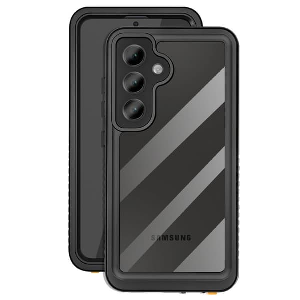 Helhetsfodral för Samsung Galaxy S24 FE Vattentålig IP68 Stötbeständig Redpepper Transparent