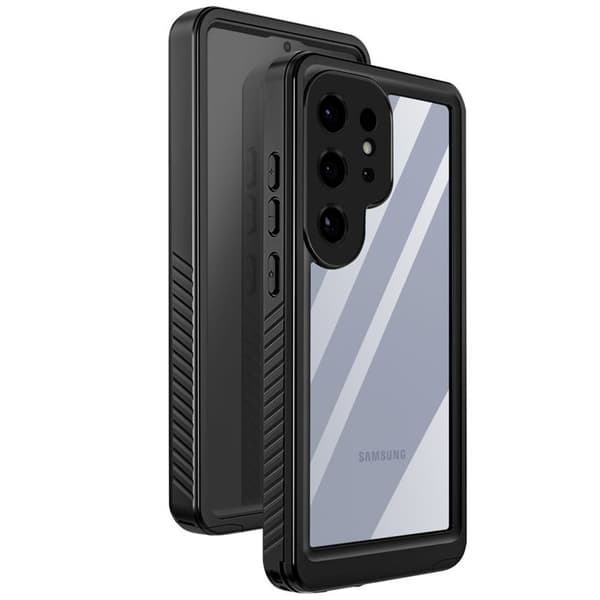 Heltäckande skydd för Samsung Galaxy S25 Ultra Vattentålig IP68 Stötsäker Redpepper Transparent