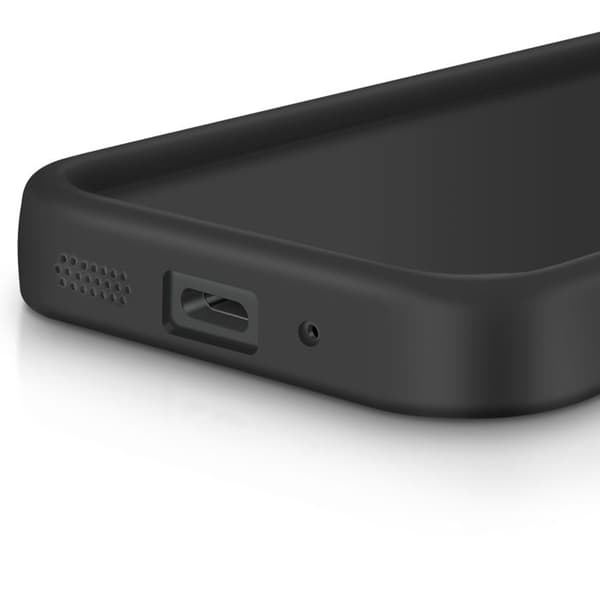 Coque för Xiaomi Redmi 14C Silikon Mjuk Beröring Förhöjda Kanter Svart