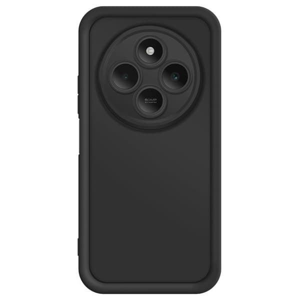 Coque för Xiaomi Redmi 14C Silikon Mjuk Beröring Förhöjda Kanter Svart