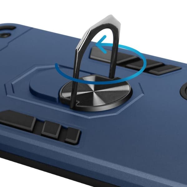 Coque för Samsung Galaxy A56 med ringstöd, stöttålig, blå