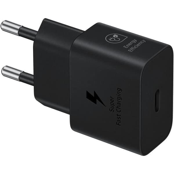 Samsung mobiltelefon laddare 25W nätladdare Med USBC kabel Svart