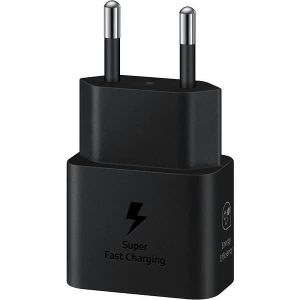 Samsung mobiltelefon laddare 25W nätladdare Med USBC kabel Svart