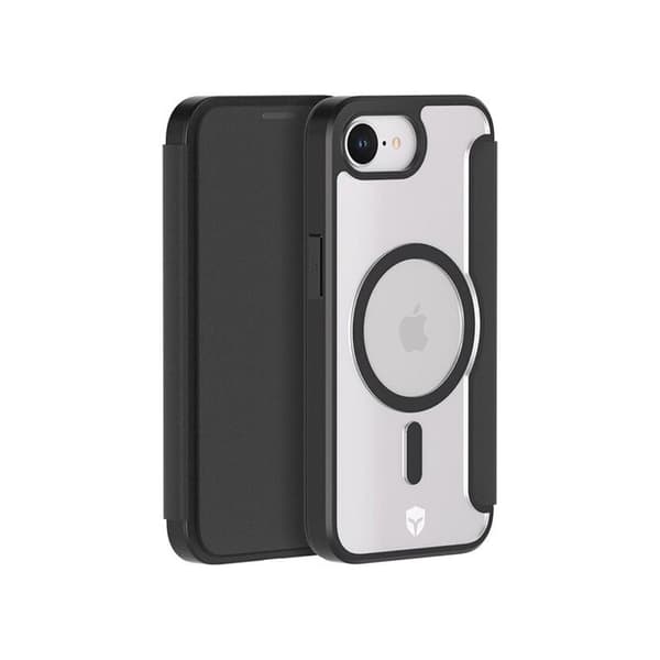 Coque och mobiltelefonfodral Forcecase Folio förstärkt Magnet Svart för iPhone 16e