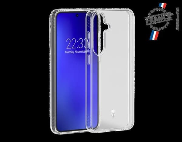 Reinforced telefonskal för smartphone Samsung Galaxy S25 PULSE Ursprung Frankrike Garanti 3m Transparent