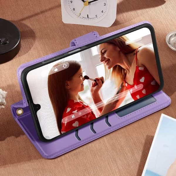 Fodral för Samsung Galaxy A16 Plånbok Diamantmönster Lila
