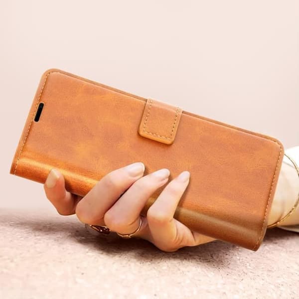 Fodral för Xiaomi Redmi 13 Plånbok Funktion Stöd Video Ljusbrun
