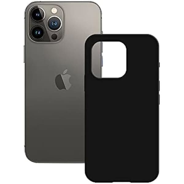 Skyddskåpa - KSIX - iPhone 14 Pro Max - Mjuk - Svart - Stötskydd och repor