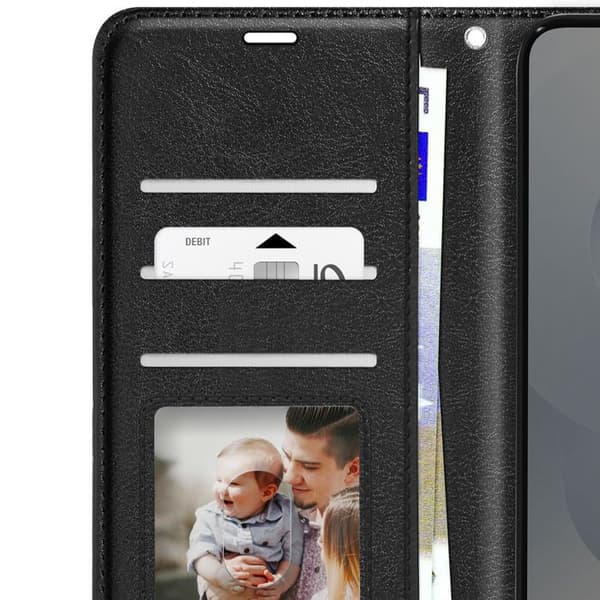 Etui för Samsung Galaxy S25 Edge Fickportfölj Stöd Mayaxess Svart