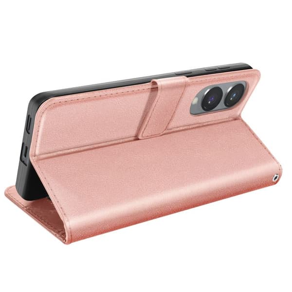 Étui för Samsung Galaxy S25 Edge Fodral Plånbok Stöd Mayaxess Roséguld
