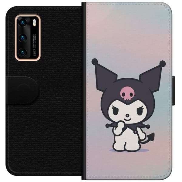 Huawei P40 Plånboksfodral Kawaii Sanrio Kuromi