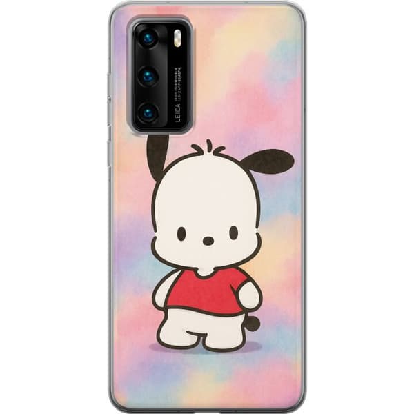 Huawei P40 Genomskinligt Skal Kawaii Sanrio Pochacco