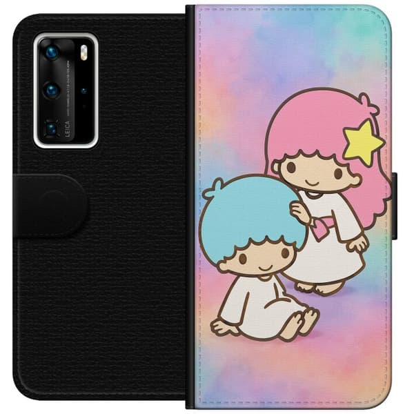 Huawei P40 Pro Tegnebogsetui Kawaii Sanrio Kiki Lola Little Twin Stars