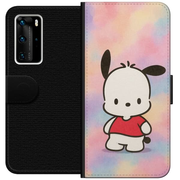 Huawei P40 Pro Tegnebogsetui Kawaii Sanrio Pochacco