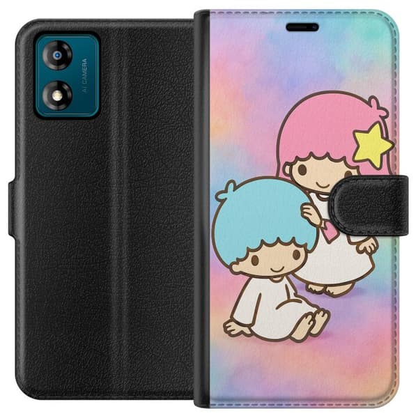 Motorola Moto E13 Plånboksfodral Kawaii Sanrio Kiki Lola Little Twin Stars